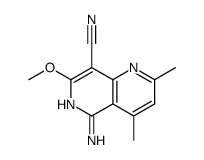 5-amino-7-methoxy-2,4-dimethyl-1,6-naphthyridine-8-carbonitrile结构式