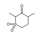 2,4-dimethyl-1,1-dioxothian-3-one结构式