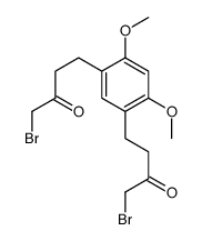 1-bromo-4-[5-(4-bromo-3-oxobutyl)-2,4-dimethoxyphenyl]butan-2-one Structure