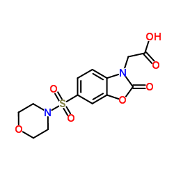 [6-(4-Morpholinylsulfonyl)-2-oxo-1,3-benzoxazol-3(2H)-yl]acetic acid Structure