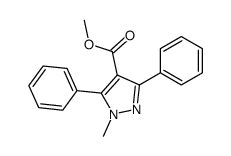 methyl 1-methyl-3,5-diphenylpyrazole-4-carboxylate结构式