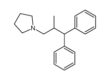 1-(2-methyl-3,3-diphenylpropyl)pyrrolidine结构式