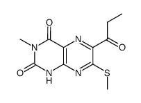3-methyl-7-methylmercapto-6-propionyllumazine Structure