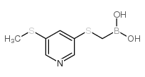 5-(甲硫基)吡啶-3-基硫基甲基硼酸结构式