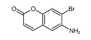 6-amino-7-bromochromen-2-one Structure