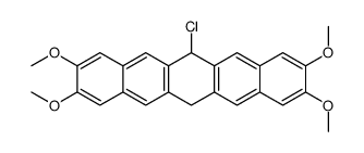 6-chloro-2,3,9,10-tetramethoxy-6,13-dihydropentacene结构式