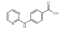 4-(嘧啶-2-基氨基)苯甲酸结构式