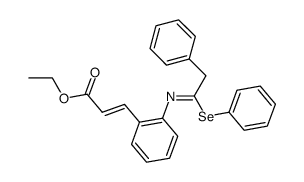 3-[2-(2-phenyl-1-(phenylselanyl)ethylideneamino)phenyl]acrylic acid ethyl ester Structure