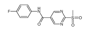 N-(4-fluorophenyl)-2-methylsulfonylpyrimidine-5-carboxamide Structure