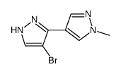3,4'-Bi-1H-pyrazole, 4-bromo-1'-methyl结构式