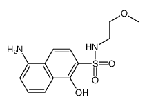 5-amino-1-hydroxy-N-(2-methoxyethyl)naphthalene-2-sulfonamide结构式
