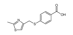 Benzoic acid, 4-[[(2-methyl-4-thiazolyl)methyl]thio]结构式