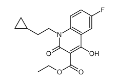 ethyl 1-(2-cyclopropylethyl)-6-fluoro-4-hydroxy-2-oxoquinoline-3-carboxylate结构式