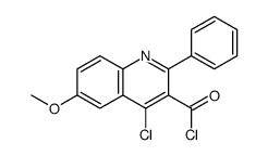 4-chloro-6-methoxy-2-phenylquinoline-3-carbonyl chloride结构式