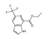 5-trifluoromethyl-1H-pyrrolo[2,3-c]pyridine-7-carboxylic acid ethyl ester结构式