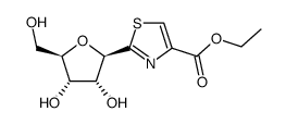 2-β-D-Ribofuranosyl-4-thiazolecarboxylic Acid Ethyl Ester结构式