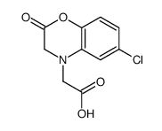 2-(6-chloro-2-oxo-3H-1,4-benzoxazin-4-yl)acetic acid结构式