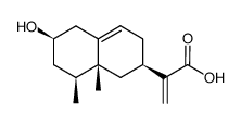 2β-Hydroxyeremophila-9,11(13)-dien-12-carbonsaeure结构式