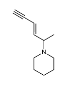 1-(1-methyl-pent-2t-en-4-ynyl)-piperidine Structure