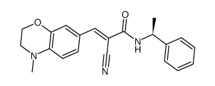 (S,E)-2-cyano-3-(4-methyl-3,4-dihydro-2H-benzo[b][1,4]oxazin-7-yl)-N-(1-phenylethyl)acrylamide Structure