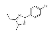4-ethyl-2-(4-chloro-phenyl)-5-methyl-2,5-dihydro-thiazole Structure