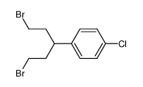 1,5-dibromo-3-(4-chloro-phenyl)-pentane结构式