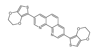3,8-bis(2,3-dihydrothieno[3,4-b][1,4]dioxin-5-yl)-1,10-phenanthroline结构式