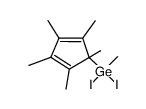 diiodo(methyl)(pentamethylcyclopentadienyl)germane结构式