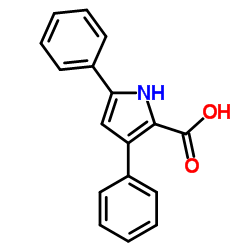 3,5-Diphenyl-1H-pyrrole-2-carboxylic acid结构式