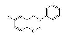 6-methyl-3-phenyl-2,4-dihydro-1,3-benzoxazine结构式