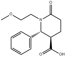 (2R,3R)-1-(2-methoxyethyl)-6-oxo-2-phenylpiperidine-3-carboxylic acid Structure