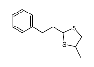 4-methyl-2-(2-phenylethyl)-1,3-dithiolane Structure