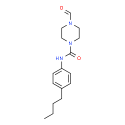 N-(4-BUTYLPHENYL)(4-FORMYLPIPERAZINYL)FORMAMIDE结构式