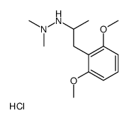 Hydrazine, 1,1-dimethyl-2-(2,6-dimethoxy-alpha-methylphenethyl)-, hydr ochloride structure