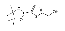 (5-(4,4,5,5-四甲基-1,3,2-二氧硼杂环戊烷-2-基)噻吩-2-基)甲醇结构式