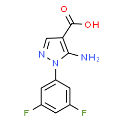 5-Amino-1-(3,5-difluorophenyl)-1H-pyrazole-4-carboxylic acid结构式