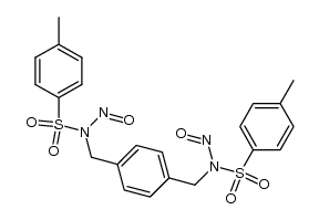 N,N'-(1,4-phenylenebis(methylene))bis(4-methyl-N-nitrosobenzenesulfonamide) Structure
