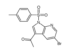 1-(5-溴-1-甲苯磺酰基-1H-吡咯并[2,3-b]吡啶-3-基)乙酮结构式