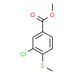 3-Chloro-4-(methylthio)-benzoic acid methyl ester结构式