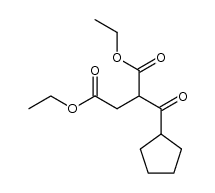 4-Cyclopentyl-3-ethoxycarbonyl-4-oxo-buttersaeure-ethylester结构式