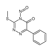 3-methylsulfanyl-4-nitroso-6-phenyl-1,2,4-triazin-5-one结构式