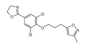 5-[3-[2,6-dichloro-4-(4,5-dihydro-1,3-oxazol-2-yl)phenoxy]propyl]-3-methyl-1,2-oxazole结构式