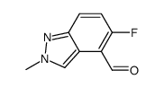 5-fluoro-2-methyl-2H-indazole-4-carbaldehyde Structure