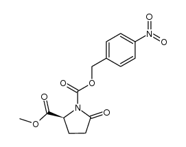 methyl L-1-(4-nitrobenzyloxycarbonyl)pyroglutamate Structure