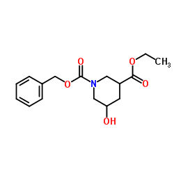 Ethyl 1-Cbz-5-Hydroxypiperidine-3-carboxylate Structure