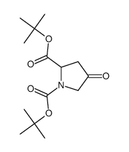 (S)-di-tert-butyl 4-oxopyrrolidine-1,2-dicarboxylate结构式