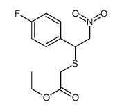 ethyl 2-[1-(4-fluorophenyl)-2-nitroethyl]sulfanylacetate结构式