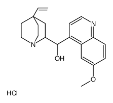 (6-Methoxy-4-quinolinyl)(4-vinyl-1-azabicyclo[2.2.2]oct-2-yl)meth anol hydrochloride (1:1)结构式