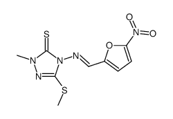 2-methyl-5-methylsulfanyl-4-[(5-nitrofuran-2-yl)methylideneamino]-1,2,4-triazole-3-thione Structure