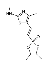 [(E)-2-(4-Methyl-2-methylamino-5-thiazolyl)ethenyl]phosphonsaeure-diethylester Structure